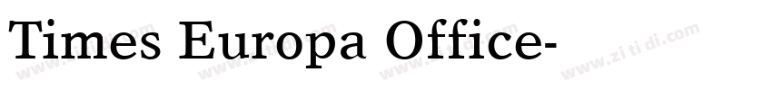 Times Europa Office字体转换